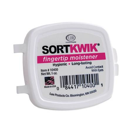 LEE Sortkwik Fingertip Moisteners, 1 oz, Pink 10400